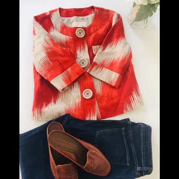 Michael Kors Burnt Orange and Khaki Jacket- SP - Picture 4 of 4